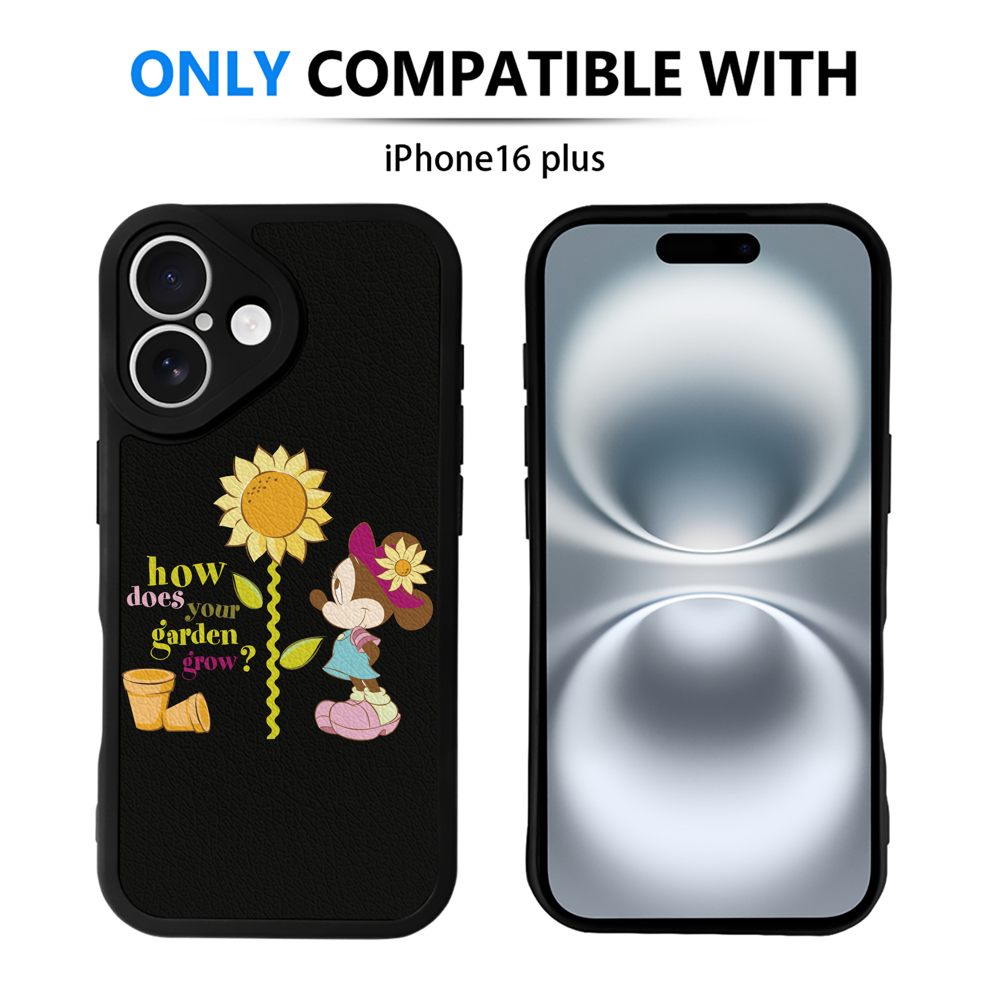 （画像用） ミッキーマウス Mickey Mouse 【iPhone 16シリーズ対応】シリコンスマホケース（レザー調） 材質：シリコン